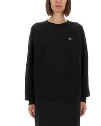 Vivienne Westwood - Raglan Sleeve Sweatshirt With Embroidered Detail - Lyst