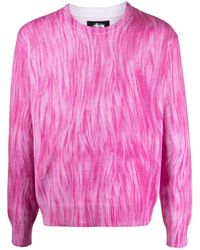 Stussy Printed Fur Sweater, Cardigans in Pink for Men | Lyst