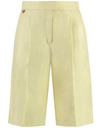 Agnona - Linen Bermuda-shorts - Lyst