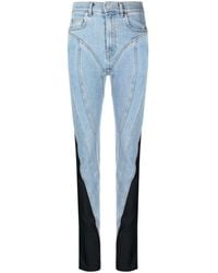 Mugler - Mid-Rise Skinny Jeans - Lyst