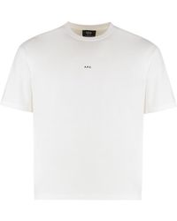 A.P.C. - Boxy Micro Logo Cotton Crew-Neck T-Shirt - Lyst