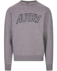 Autry - Cotton Sweatshirt With Logo Print - Lyst