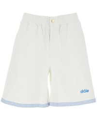 Drole de Monsieur - 'Le Short Piqué' Shorts With Elastic Waist And Logo Lettering On The Front - Lyst