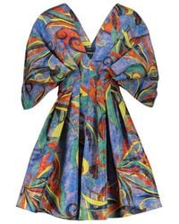 Rochas - Mini Dress In Printed Double Taffeta Clothing - Lyst