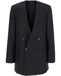 Philosophy Di Lorenzo Serafini - Double-Breasted Tropical Wool Blazer - Lyst