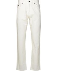 Versace - White Cotton Jeans - Lyst