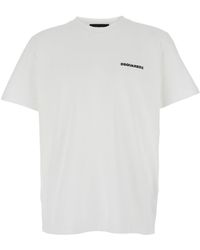 DSquared² - Crewneck T-Shirt With Lettering Logo - Lyst