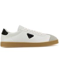 Prada - Napa Leather Sneakers - Lyst