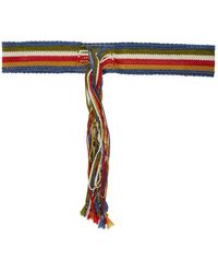 Momoní - 'Jose' Belt With Striped Motif And Maxi Fringed Ends - Lyst