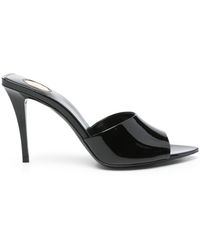 Saint Laurent - Romy Patent Leather Mules - Lyst