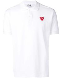 COMME DES GARÇONS PLAY - Logo Cotton Polo Shirt - Lyst