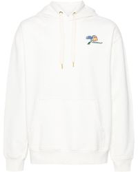 Casablancabrand - Cotton Hoodie With Embroidered Croquis De Tennis Logo - Lyst