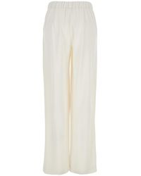 P.A.R.O.S.H. - Relaxed Fit Wide Leg Pants With Elasticated Waistband - Lyst