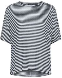 Peuterey - Linen And Viscose Blend T-Shirt With Striped Pattern - Lyst