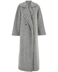 Alberta Ferretti - Double-Breasted Coat With Wide Lapels - Lyst