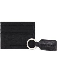 Emporio Armani - Leather Card Case And Key Holder Set - Lyst