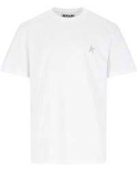 Golden Goose - Glitter Logo-print Short-sleeve T-shirt - Lyst
