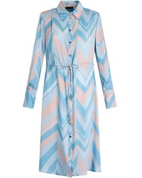 Liu Jo - Motif Midi Dress - Lyst