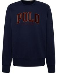 Polo Ralph Lauren - Navy Cotton Blend Sweatshirt - Lyst