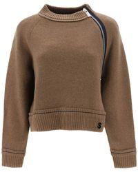Sacai - Acai Cashmere Cotton Sweater - Lyst