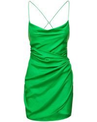 GAUGE81 - Green Silk Mini Dress - Lyst