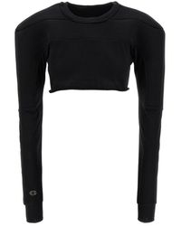 Rick Owens - Cropped Scuba-Insert Sweater - Lyst