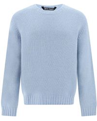 Palm Angels - Logo-jacquard Wool-blend Sweater - Lyst