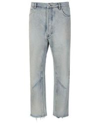 Balenciaga - O Leg Cotton Jeans - Lyst