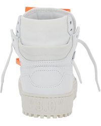 Off-White c/o Virgil Abloh - '3.0 Off Court' White Low Top Sneakers With Zip Tie Tag In Leather And Cotton Woman - Lyst