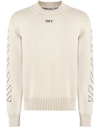 Off-White c/o Virgil Abloh - Cotton Blend Crew-Neck Sweater For - Lyst