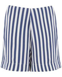 MVP WARDROBE - "striped Charmeuse Shorts By Le - Lyst