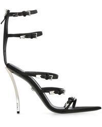 Versace Pinpoint Heels in White | Lyst