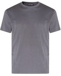 Tom Ford - Lyocell Cotton Crew Neck T-Shirt - Lyst