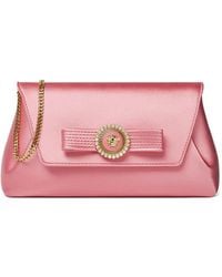 Versace - Gianni Ribbon Clutch With Crystals - Lyst