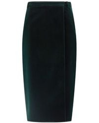 Saint Laurent - Velvet Skirt - Lyst