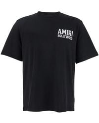 Amiri - Jazz Wolf Crewneck T-Shirt With Logo Lettering - Lyst