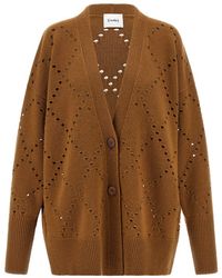 Nude - Argyle Cut-out Cardigan - Lyst