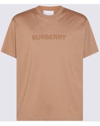 Burberry - Camel Cotton T-Shirt - Lyst