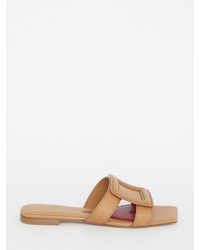 Roger Vivier - Leather Stitching Buck Sandals - Lyst