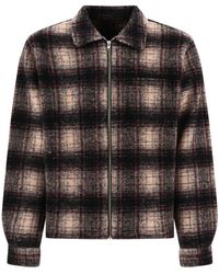 Stussy Plaid Knit Shirt in Brown for Men   Lyst