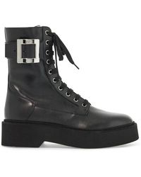 Roger Vivier - Viv' Rangers Platform Ankle Boots - Lyst