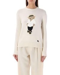 Ralph Lauren Collection - Linen Polo Bear Sweater - Lyst