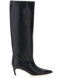 Semicouture - High Boots With Pointed Toe And Low Heel - Lyst