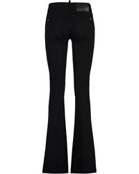 DSquared² - TWIGGY Black Flare Jeans - Lyst
