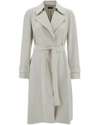 Theory - Off- Trench Coat With Revers Collar - Lyst