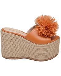 Paloma Barceló - Leather Mules With Wedge - Lyst