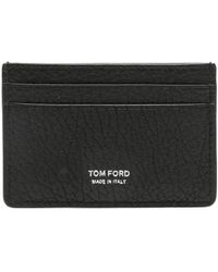 Tom Ford - Printed Leather Elongated T Line Card Holder Accessories - Lyst