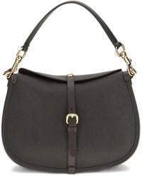 Etro - Medium Grained Leather Shoulder Bag With Buckle - Lyst