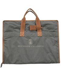 Brunello Cucinelli - Cotton And Leather Covers - Lyst
