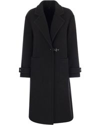 Fay - Wool Coat With Hook - Lyst